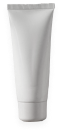 a white tube of cream on a black background